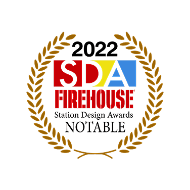 2022 Firehouse Station Design Awards SDA logo with notable laurel wreath.