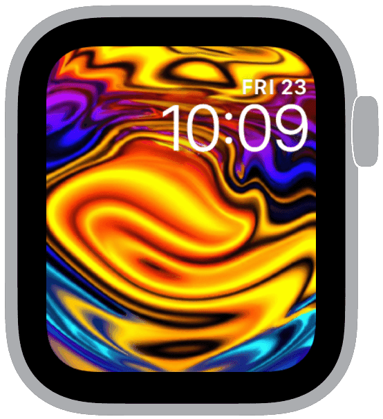 an apple watch face from the psychedelic collection