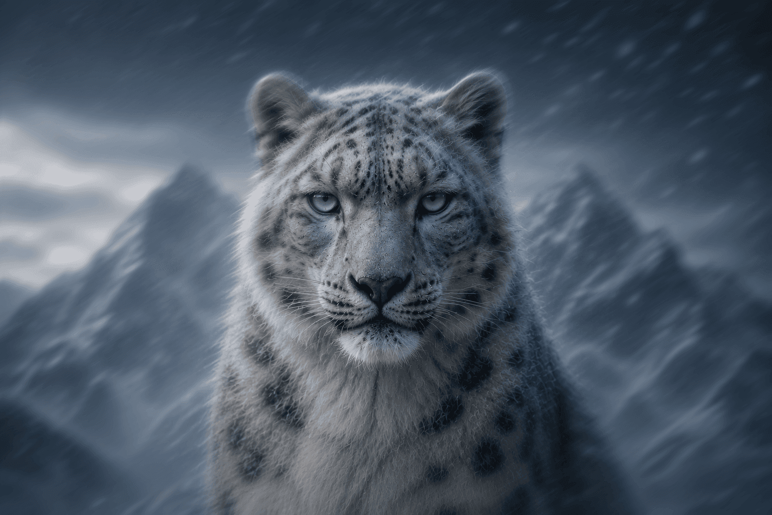 Snow leopard brand visual for VERJ Studio, symbolising focus, precision, and bold creative direction.
