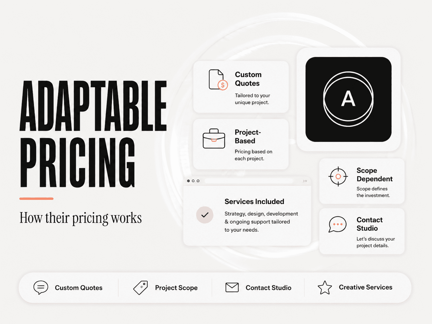 Adaptable pricing and services breakdown