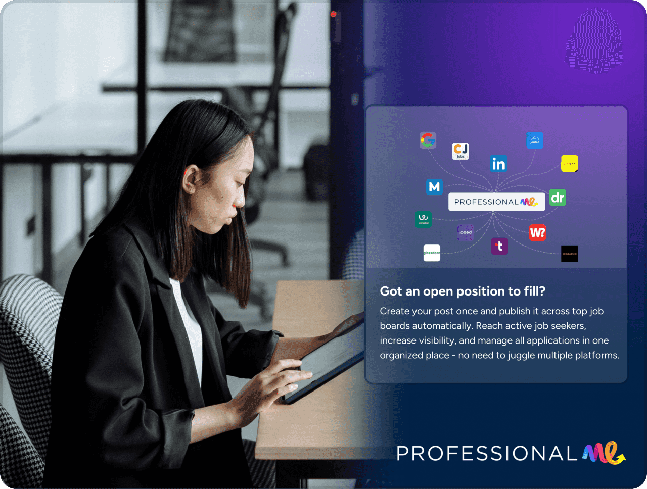 Professional.me startup ecosystem woman at desk with laptop