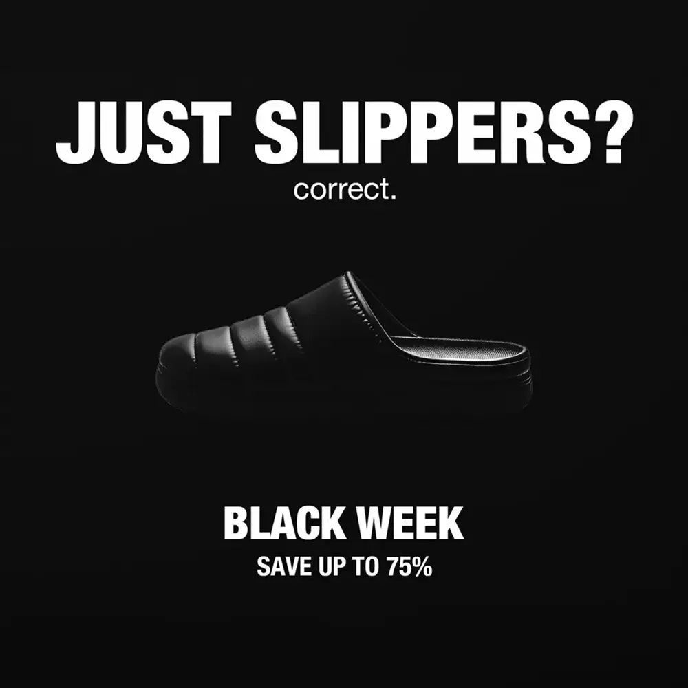 Anotho.io ad for slippers black friday