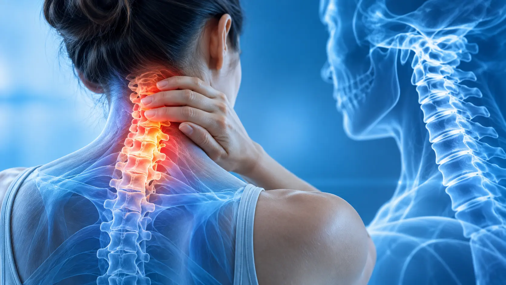 Neck pain affecting the cervical spine and surrounding tissues