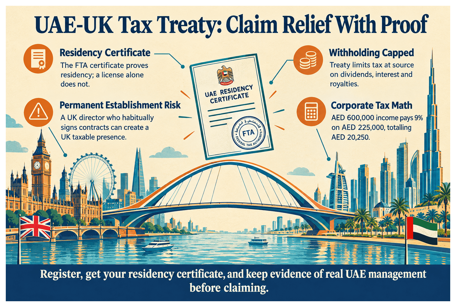 Infographic: Tax Treaty Between the UAE and UK: What It Means for Your Company