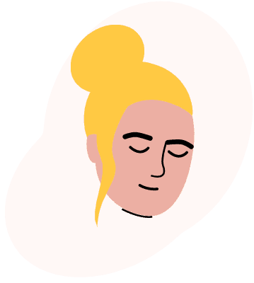 Illustration of Anna, a woman with a bun