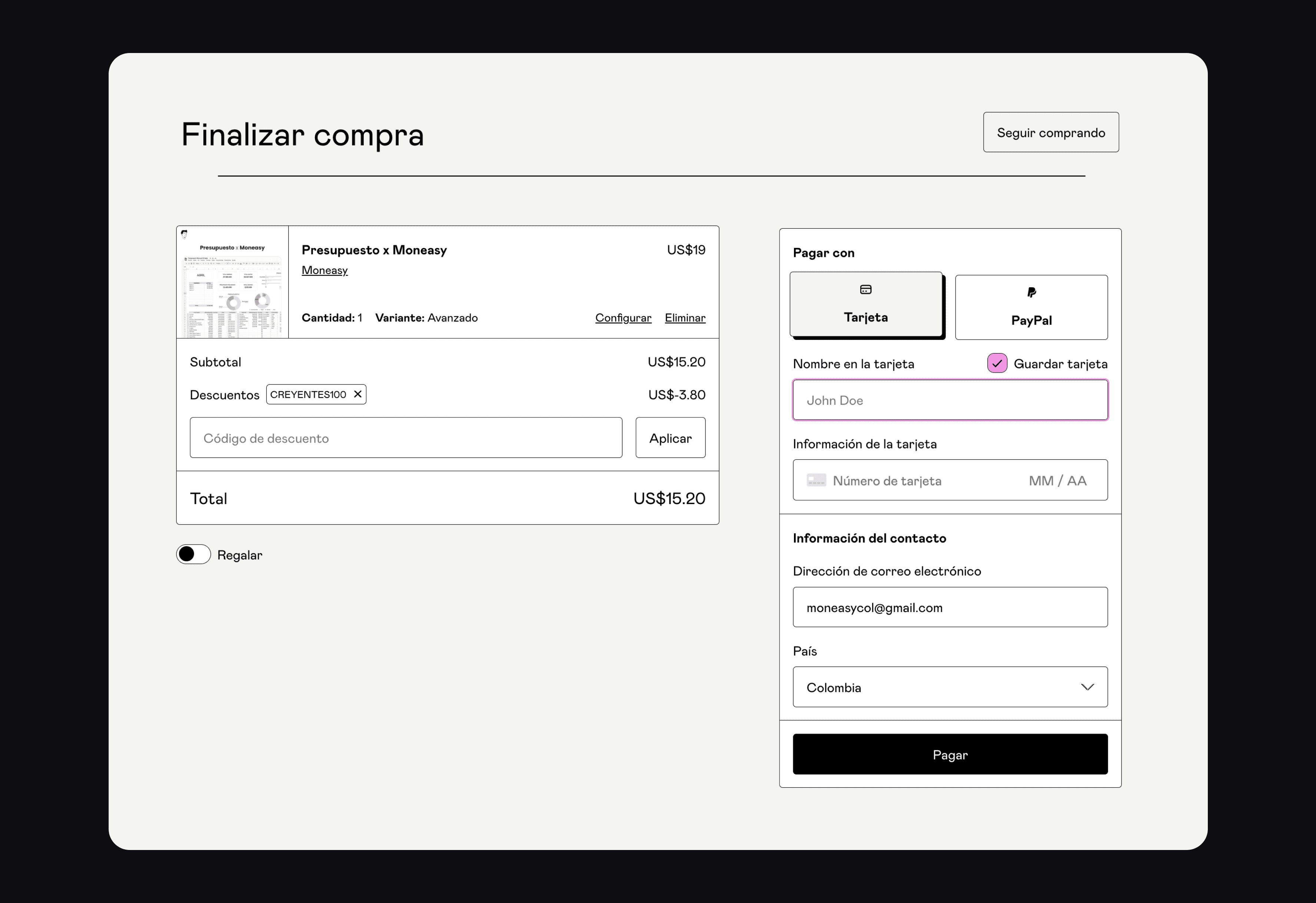 ProcesoCompra Moneasy