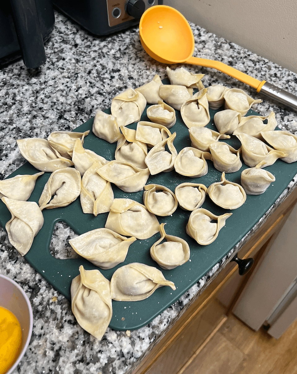 Wontons yet to be cooked