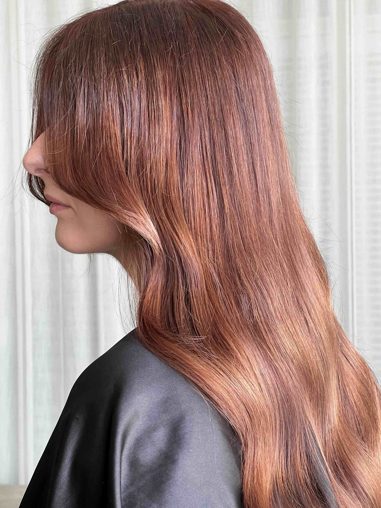 Model with rich red hair done by Goldi