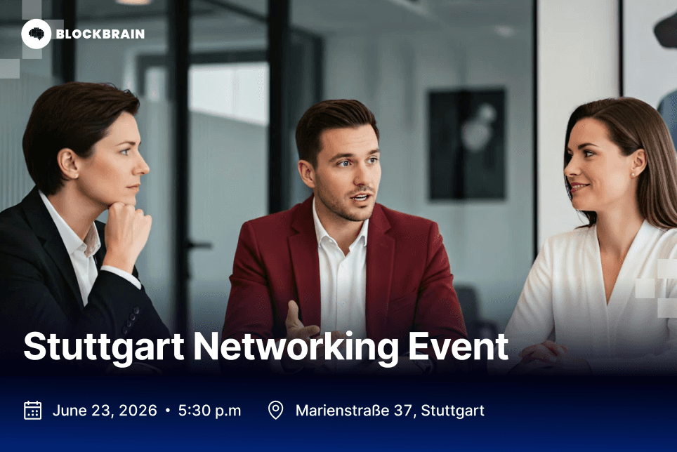 Excited attendees networking and socializing at a Stuttgart business networking event