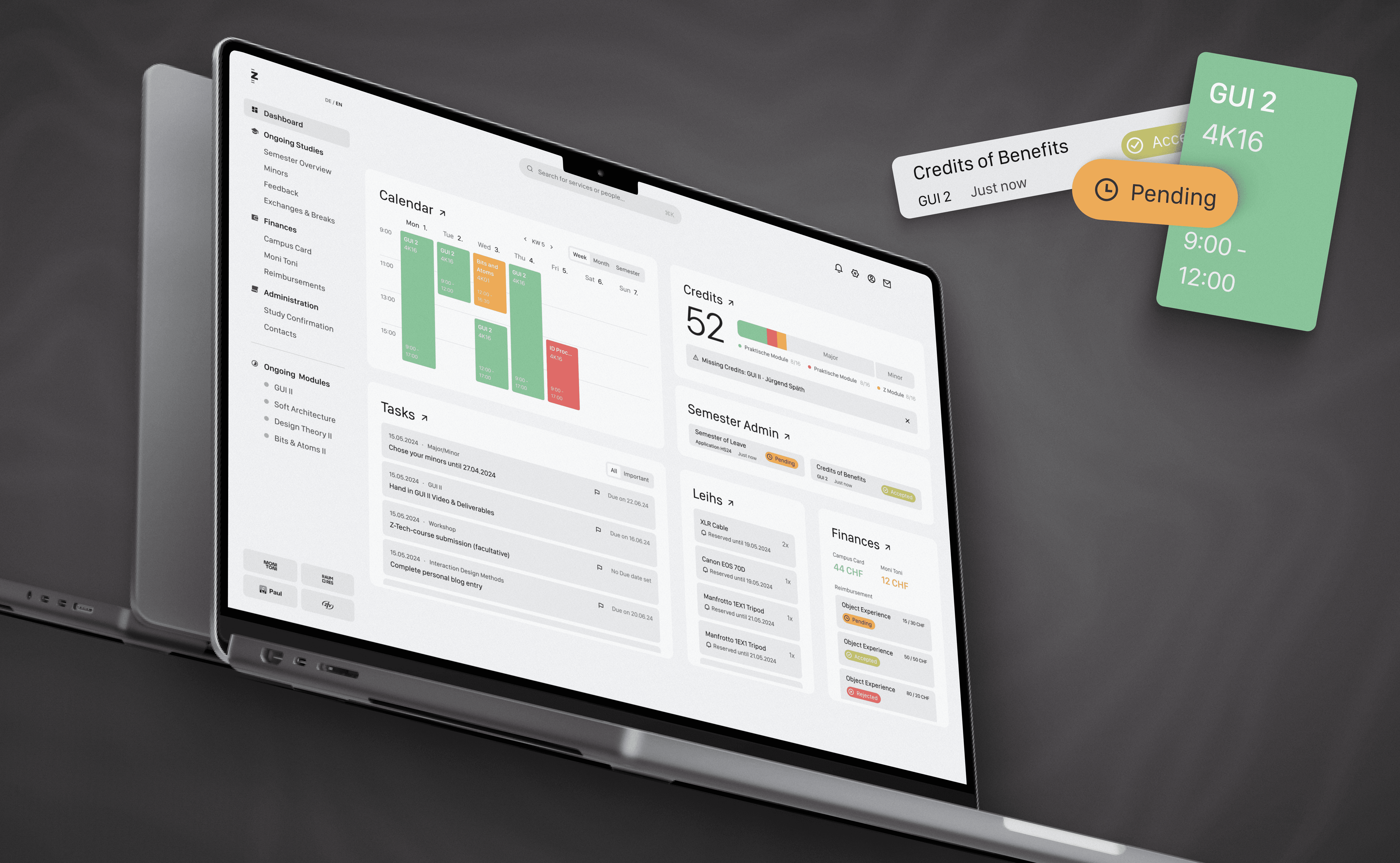 A mockup for a Macbook place on a table for a hair salon website