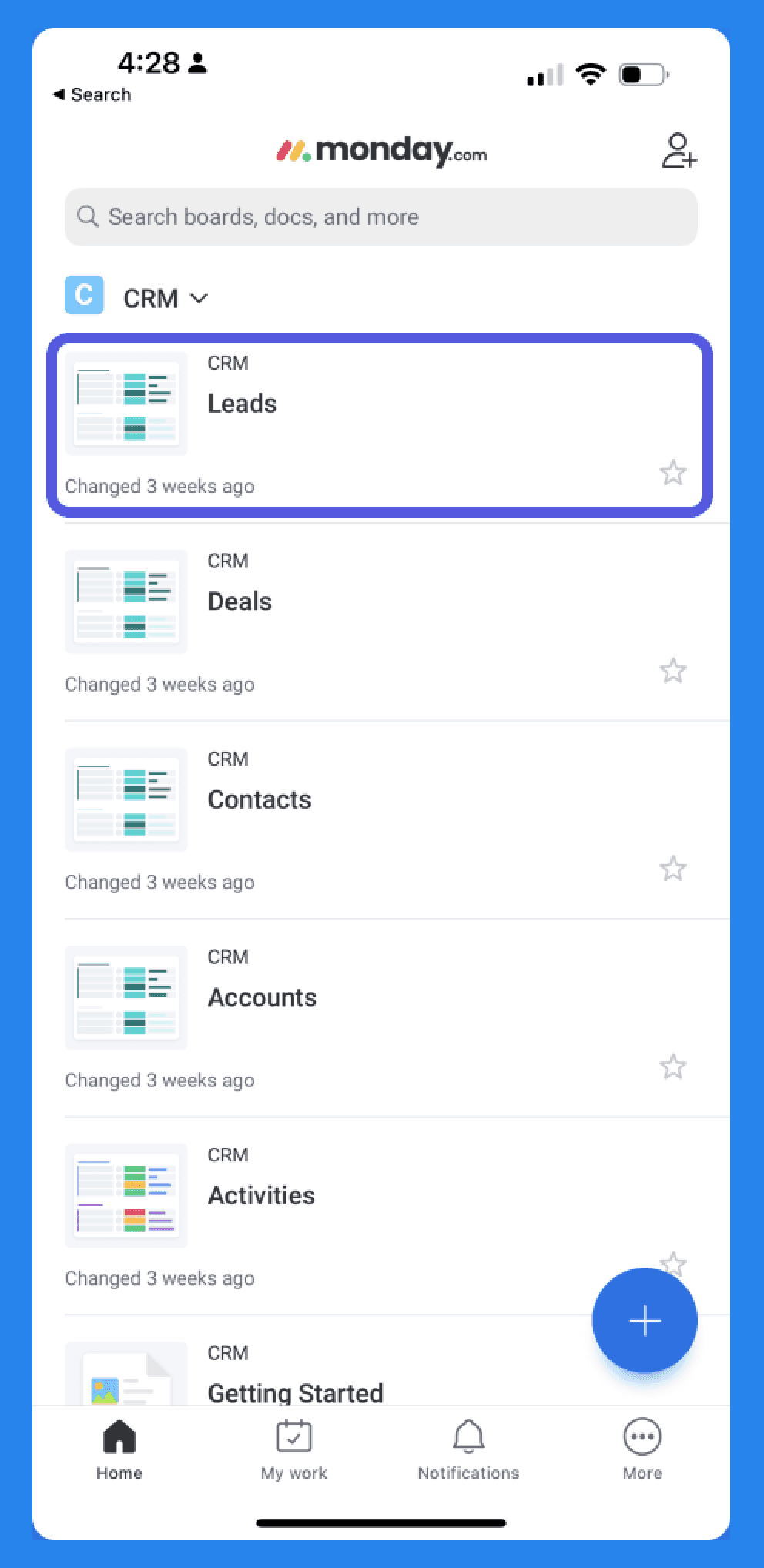 Key Features of Monday CRM: Mobile App