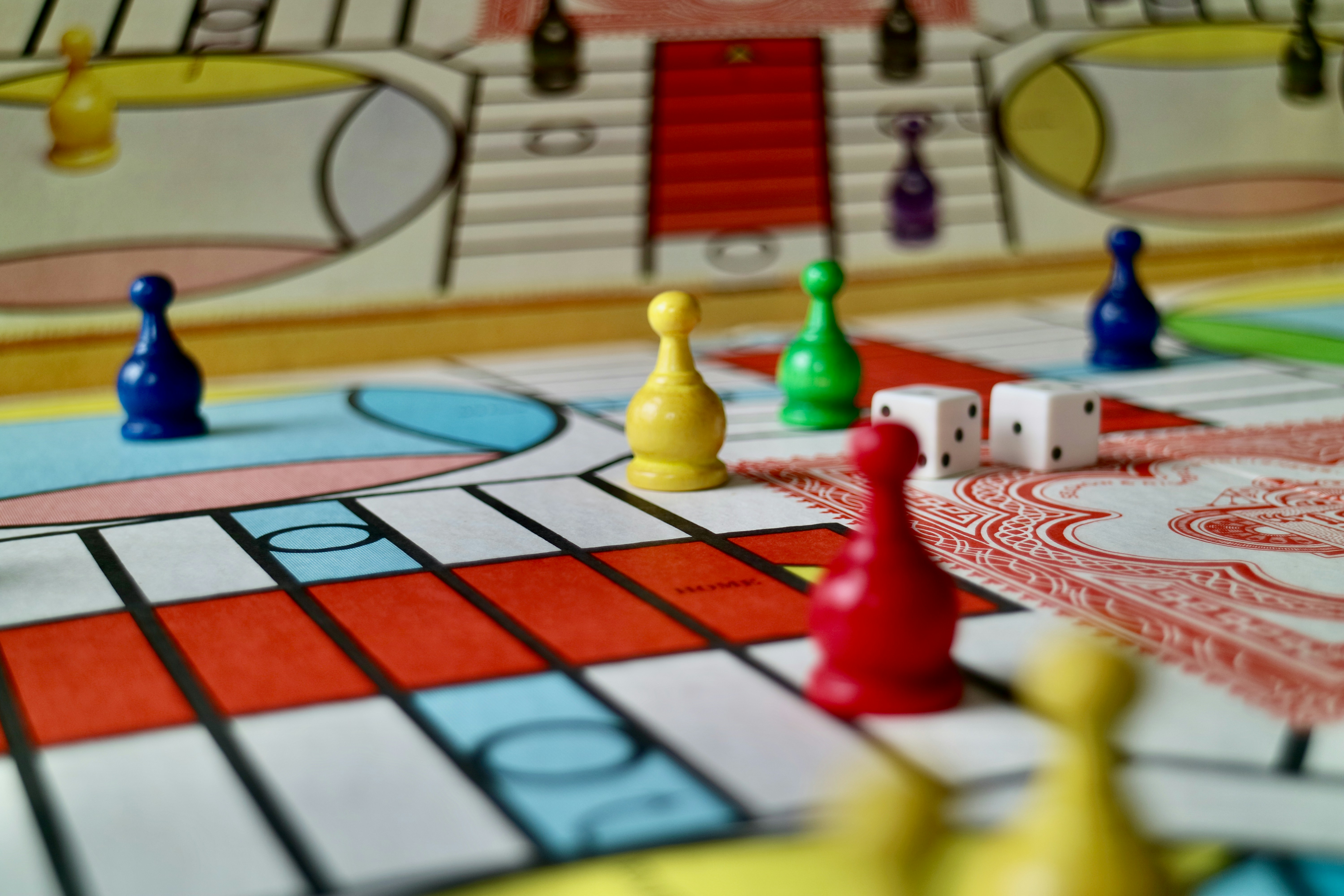 close-up of board game