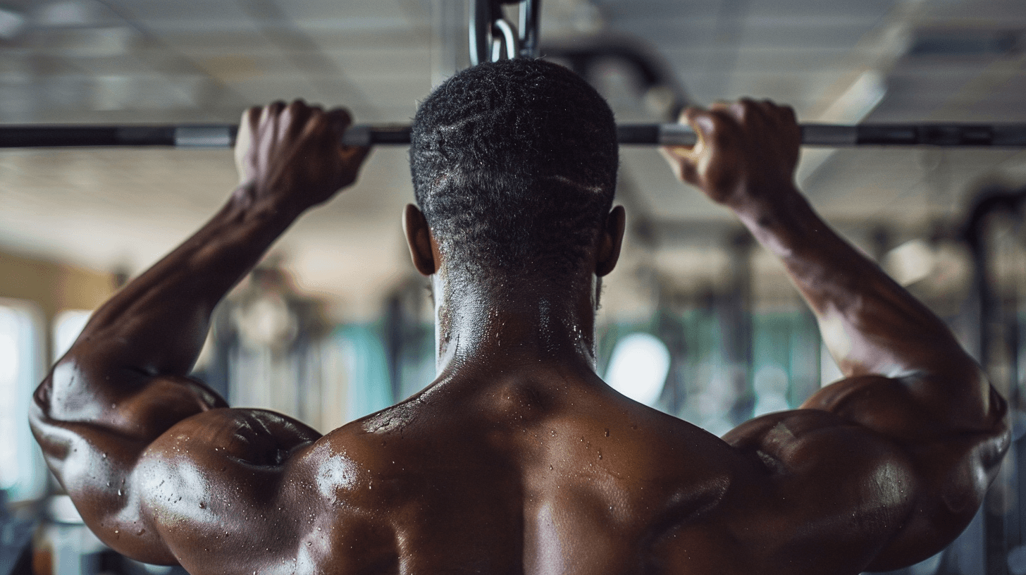 A photo showing the back muscles targeted during a pull day workout