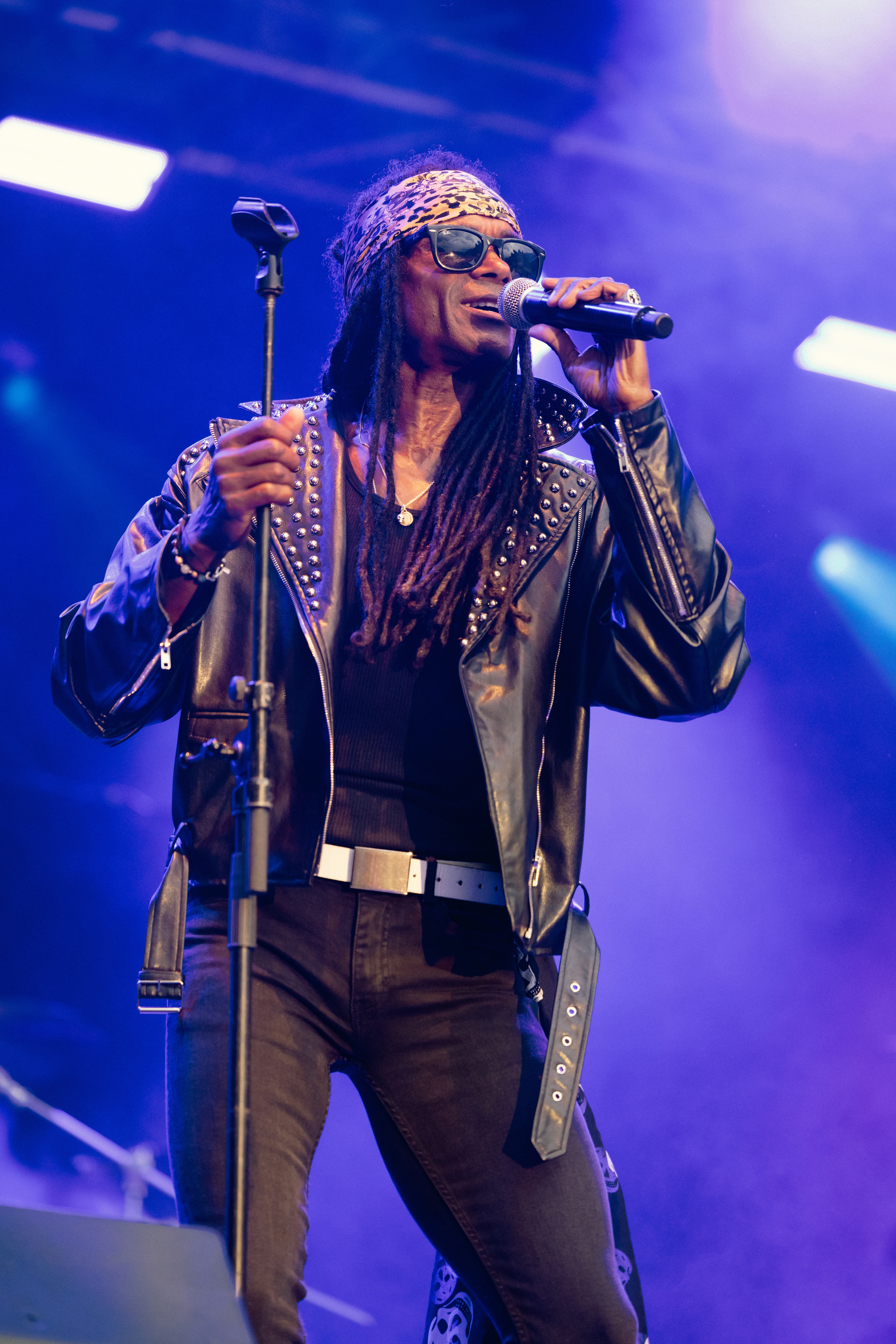 Stylish model in crowd