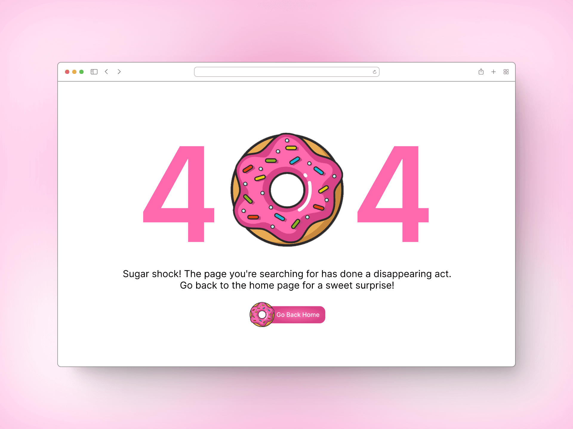 Donut 404 page