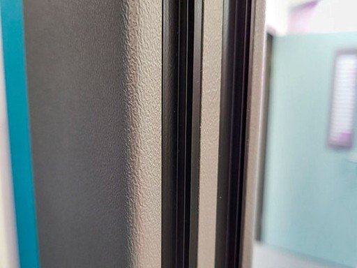 Close up of the thermoformed fire-rated Hygidoor