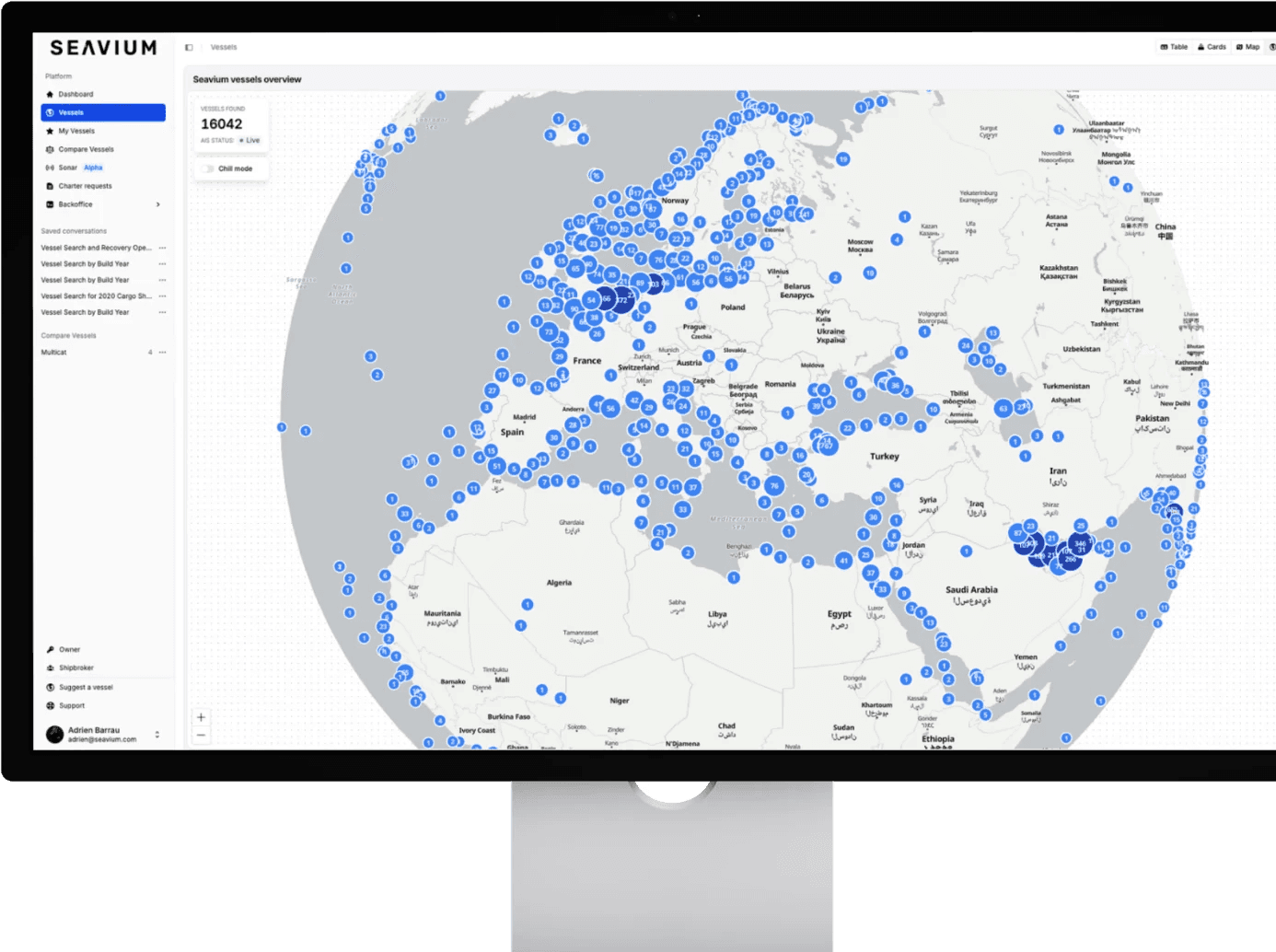 Screen mockup of a dashboard interface