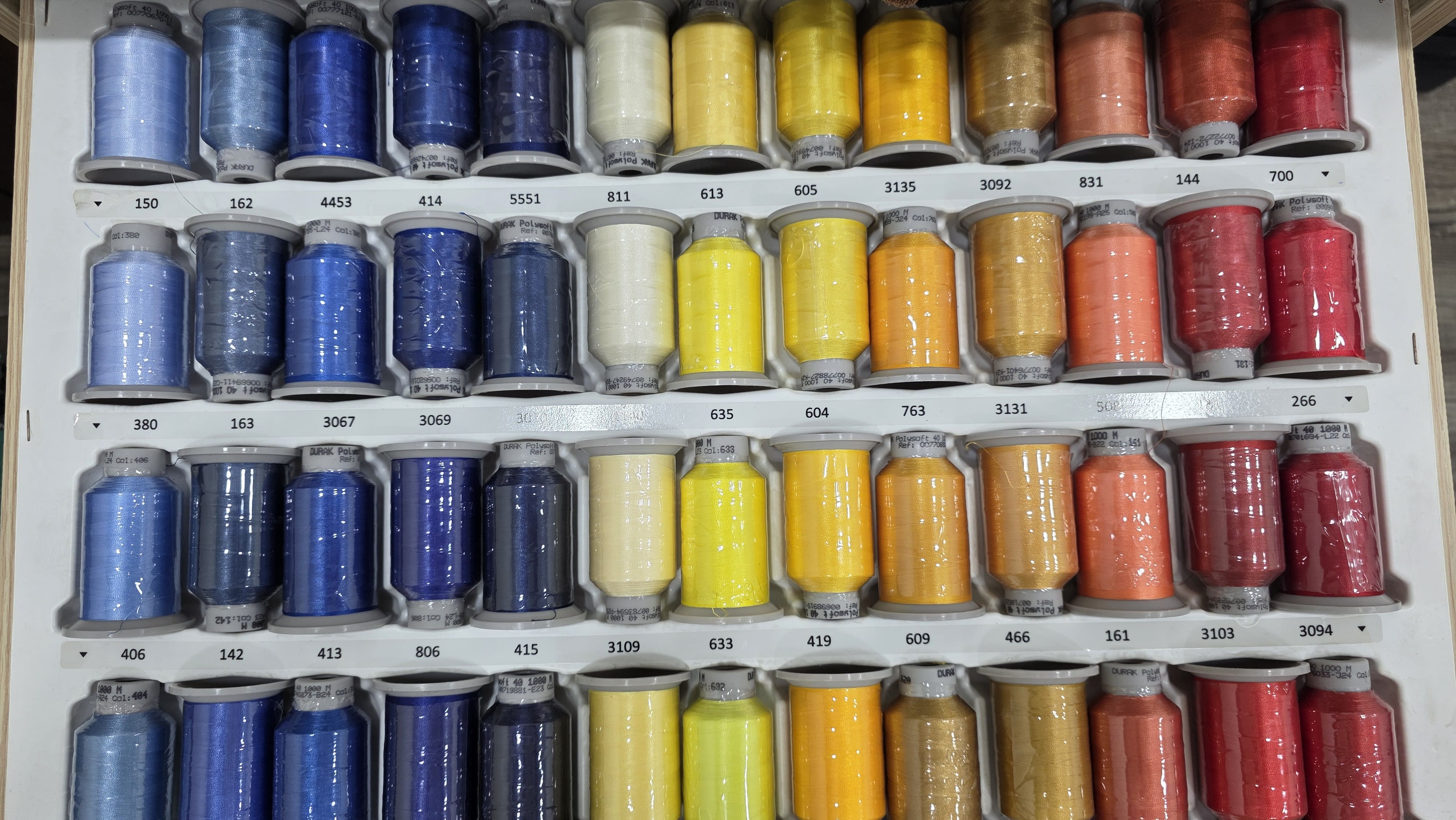 Colorful sewing thread