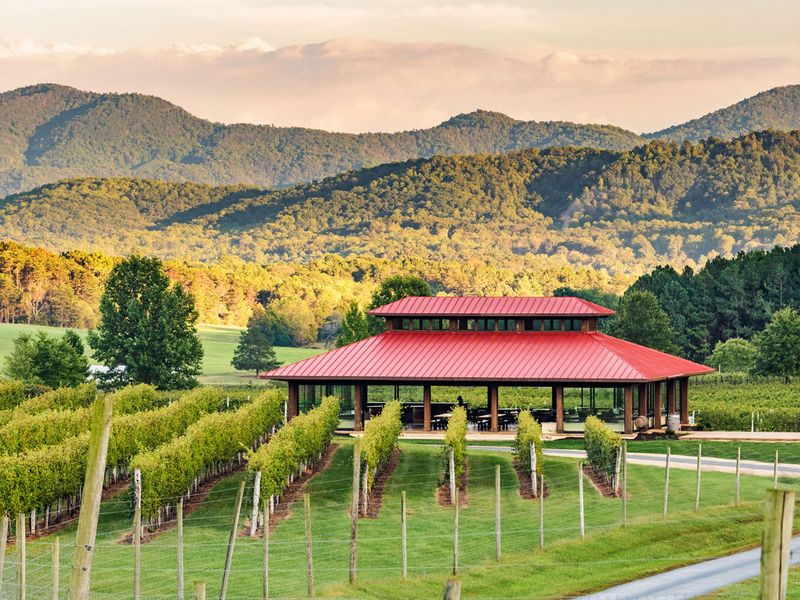 Afton Mountain Vineyards along Route 151 in Nelson County Virginia