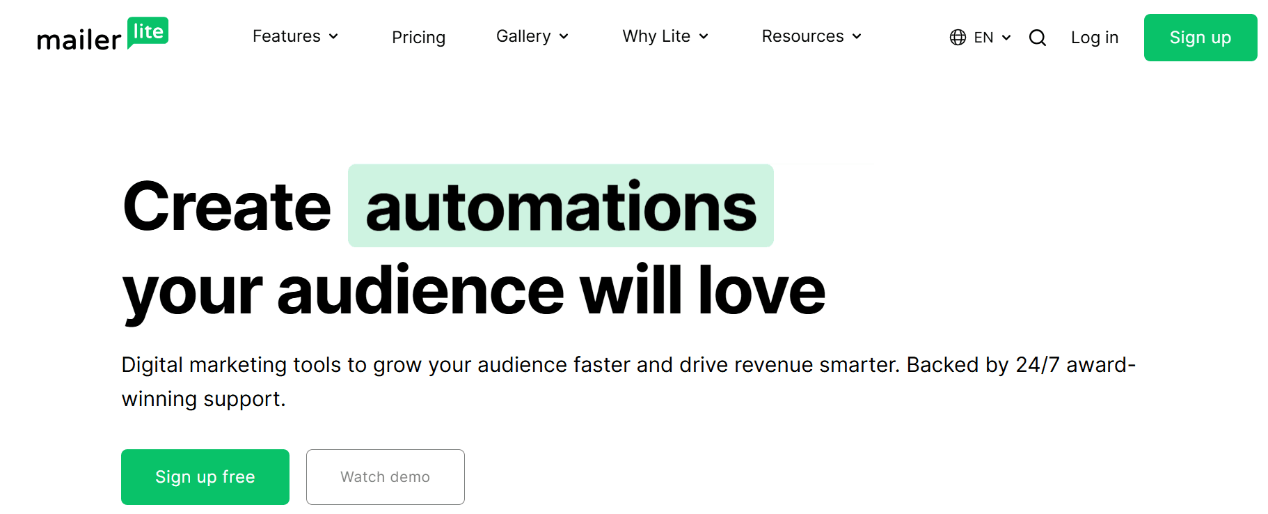 mailerlite - Lead Nurturing Tools