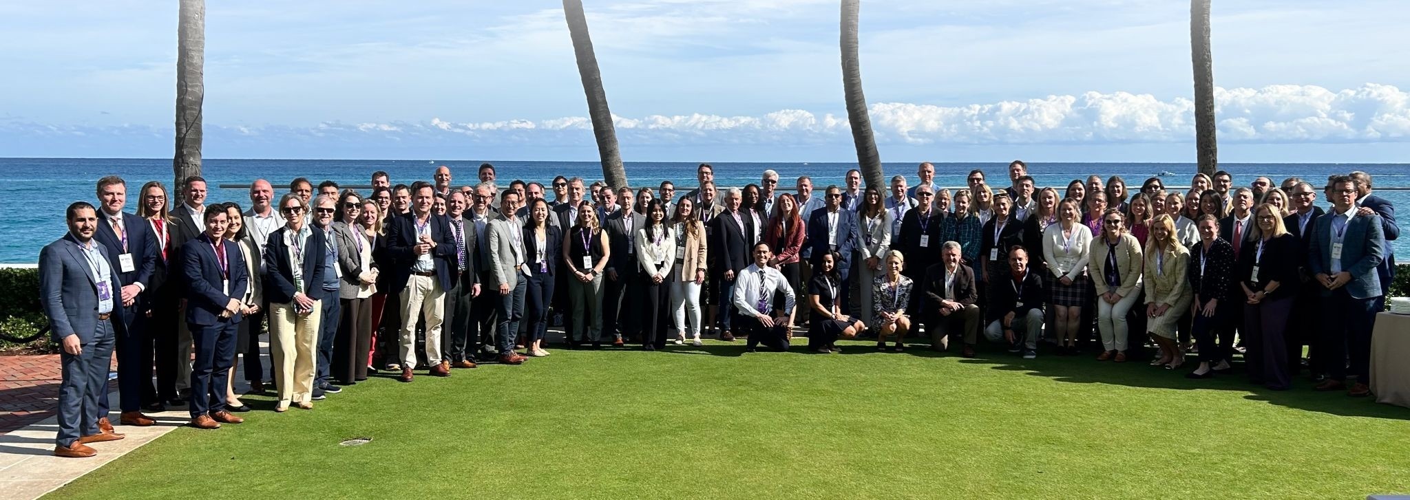 Surgical Safety Network meeting attendees standing on lawn