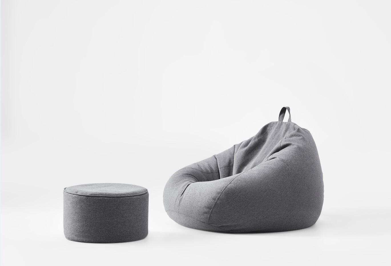 Bean bag chair side view product photography by Lefty Studio