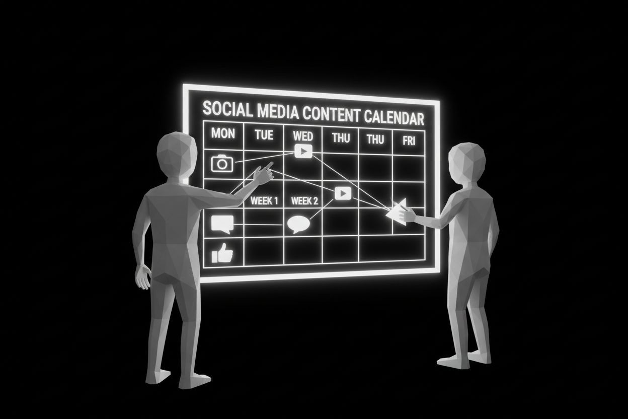 Marketers planning content calendar