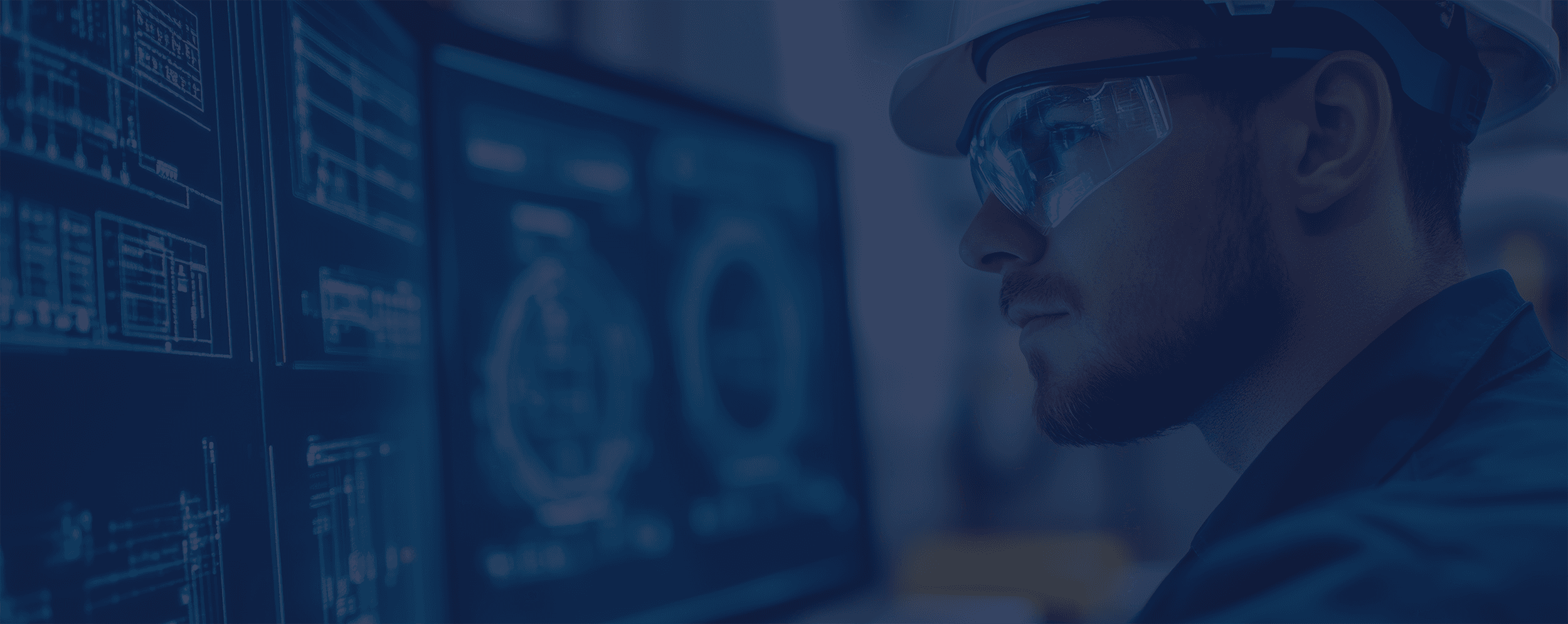 Drone shot of a running track at night