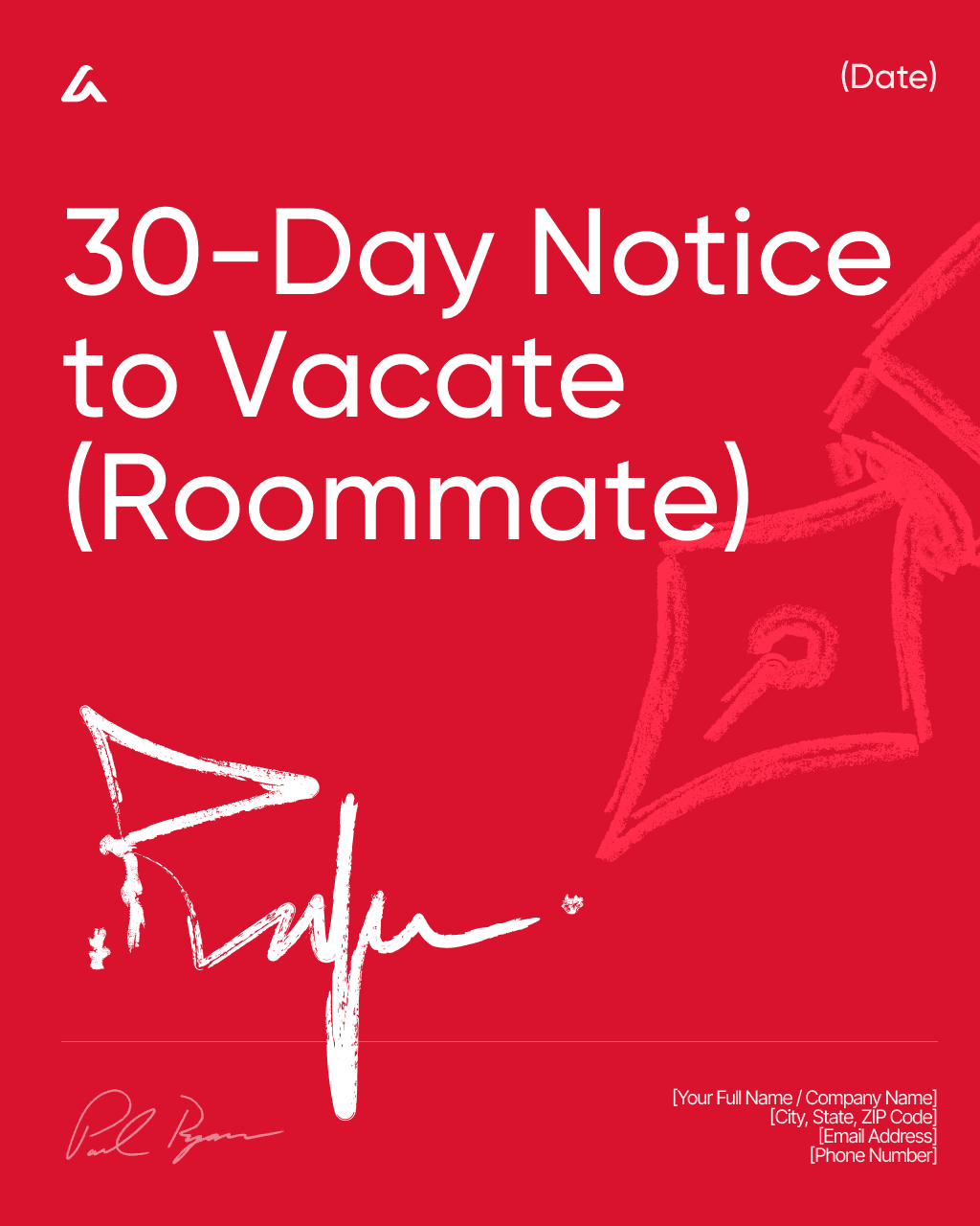 30-Day Notice to Vacate (Roommate)
