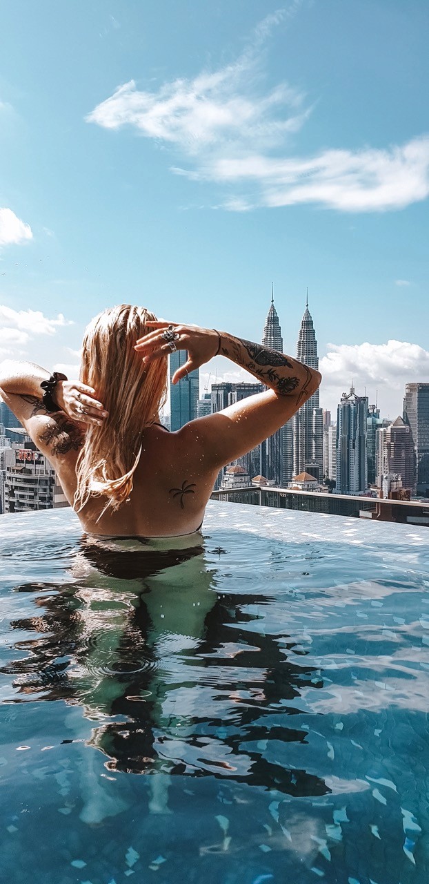 Girl in pool