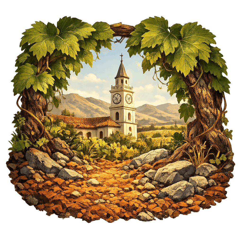 Detailed graphic of the Santa Cruz wine region.