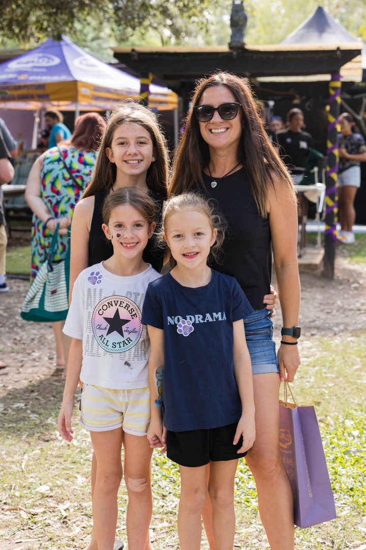 Mother with three young girls