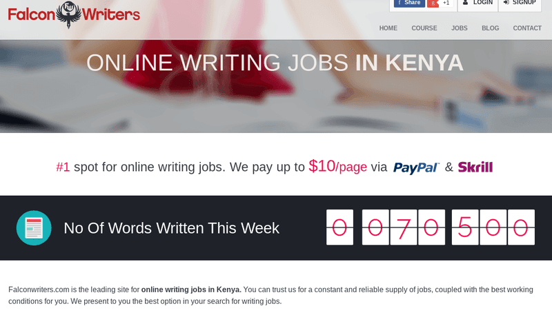 Where can I write articles and get paid in Kenya?