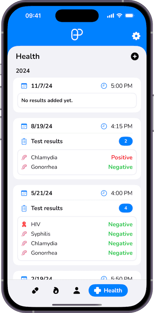 Screenshot: Health (iOS)