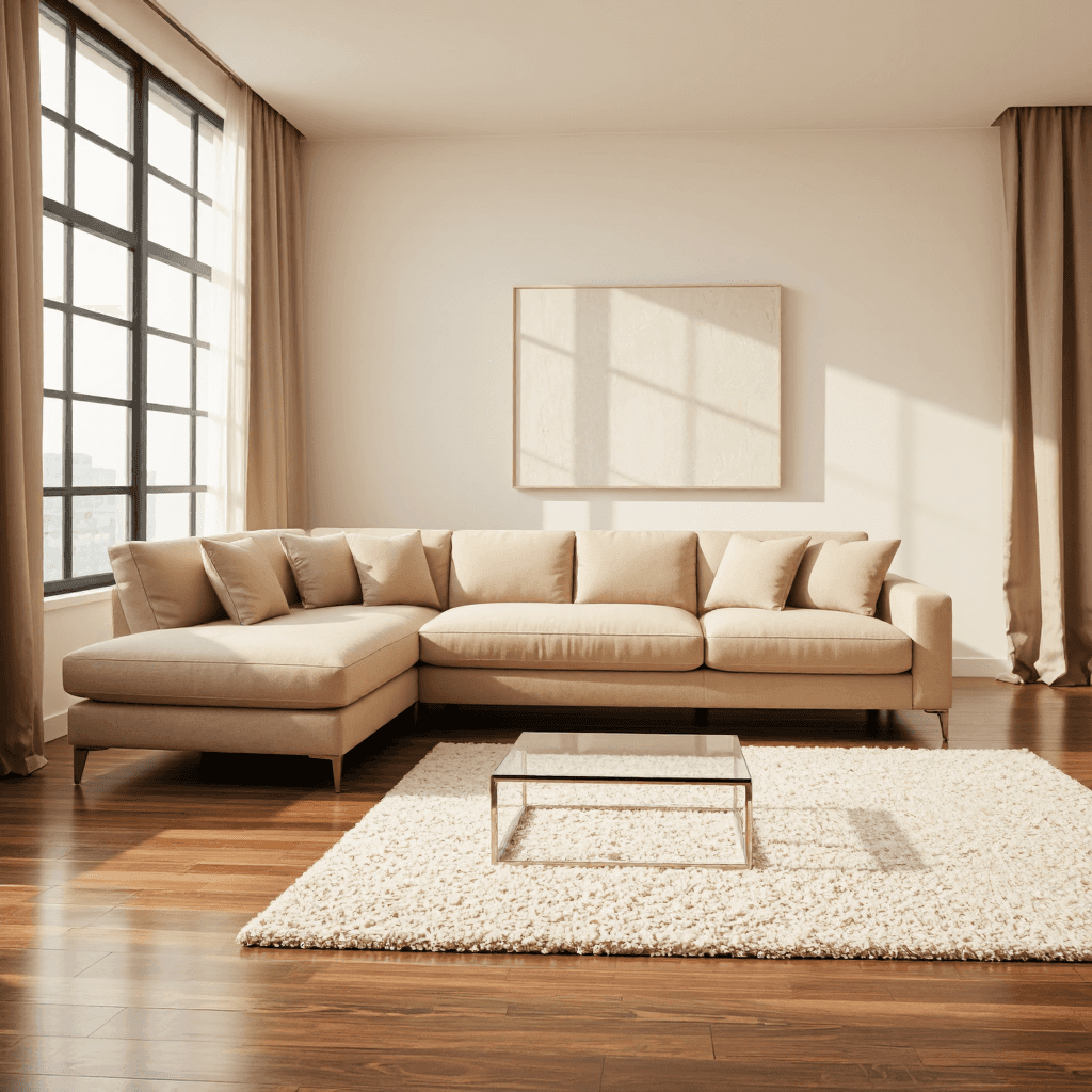 product photography of High-end sectional sofa