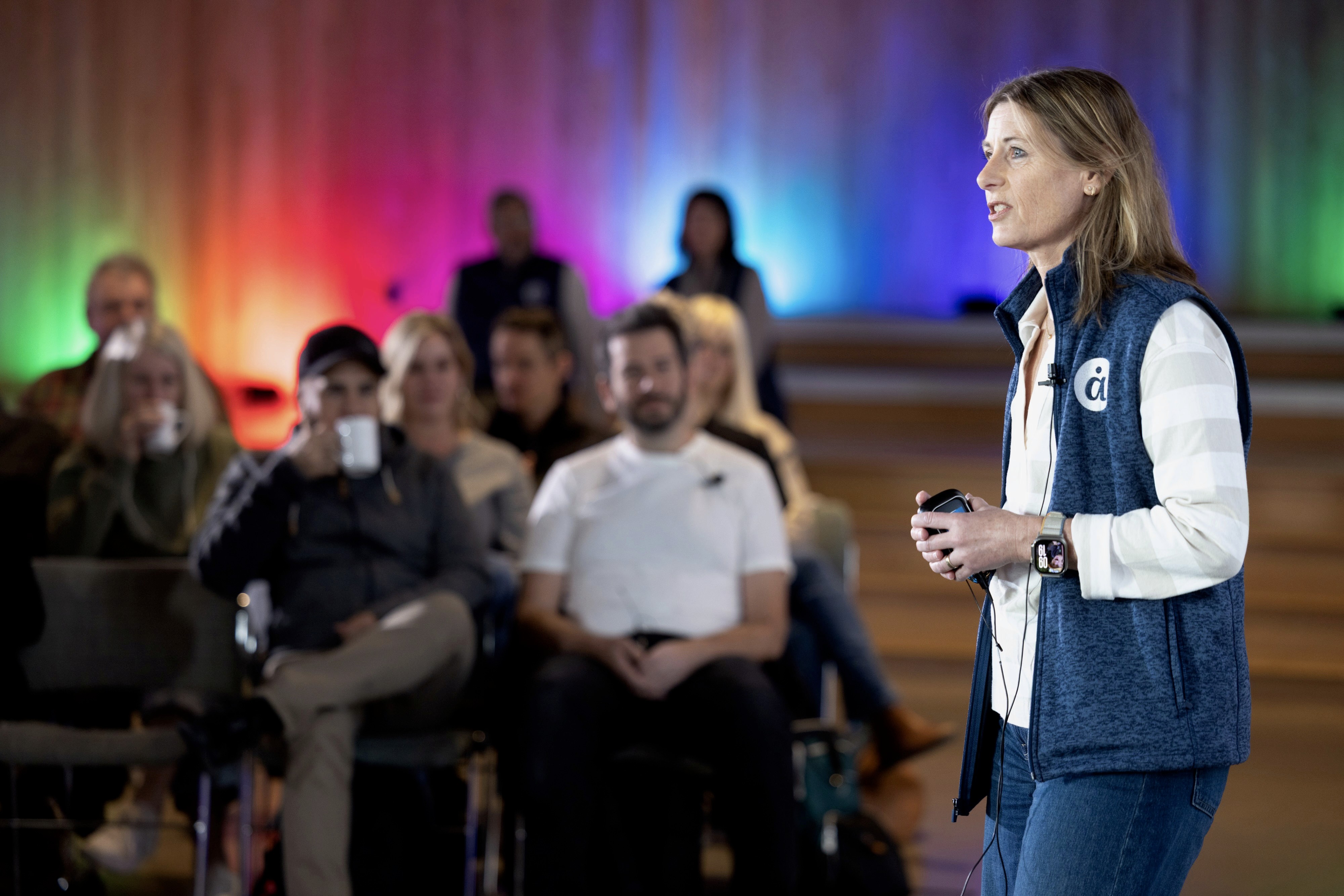 Helen Edwards delivering a keynote at the Artificiality Summit