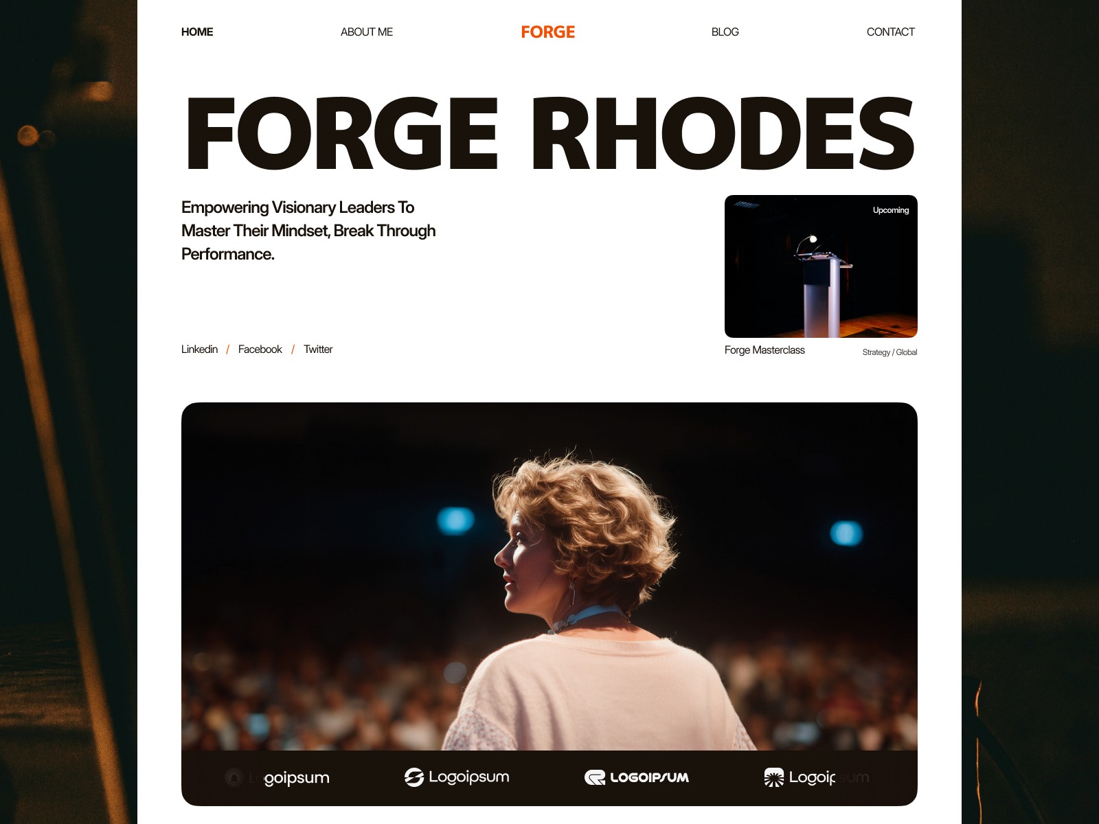 FORGE RHODES — 黑白极简现代作品集网站设计灵感