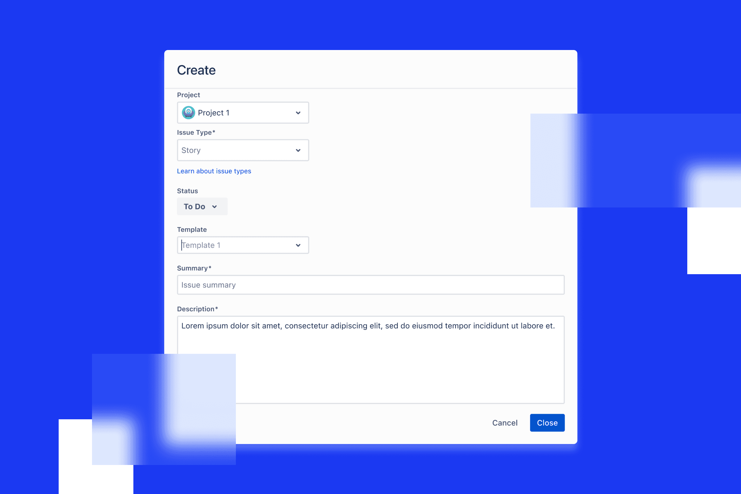 Jira issue templates