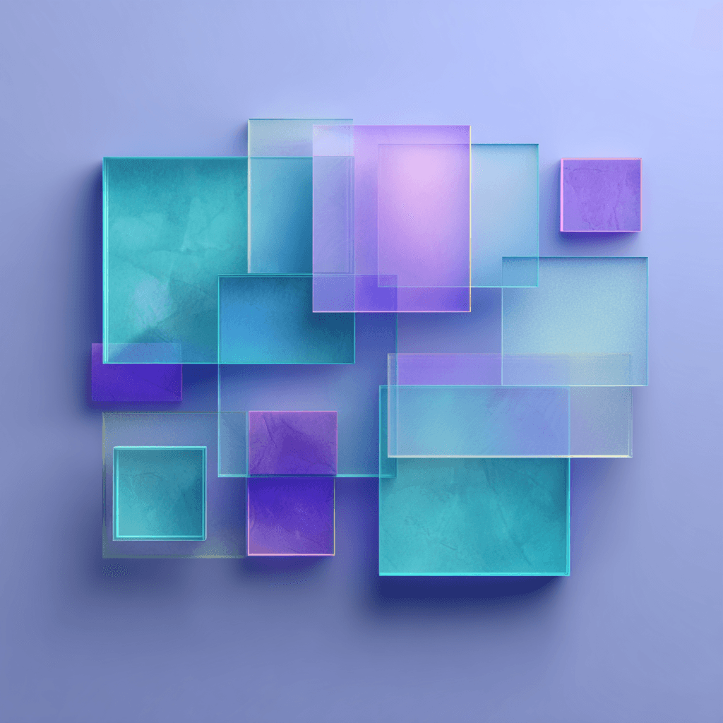 Symmetrical translucent shapes