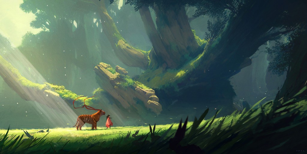 Tigris & Michis concept art – mystical landscape with spiritual and natural elements