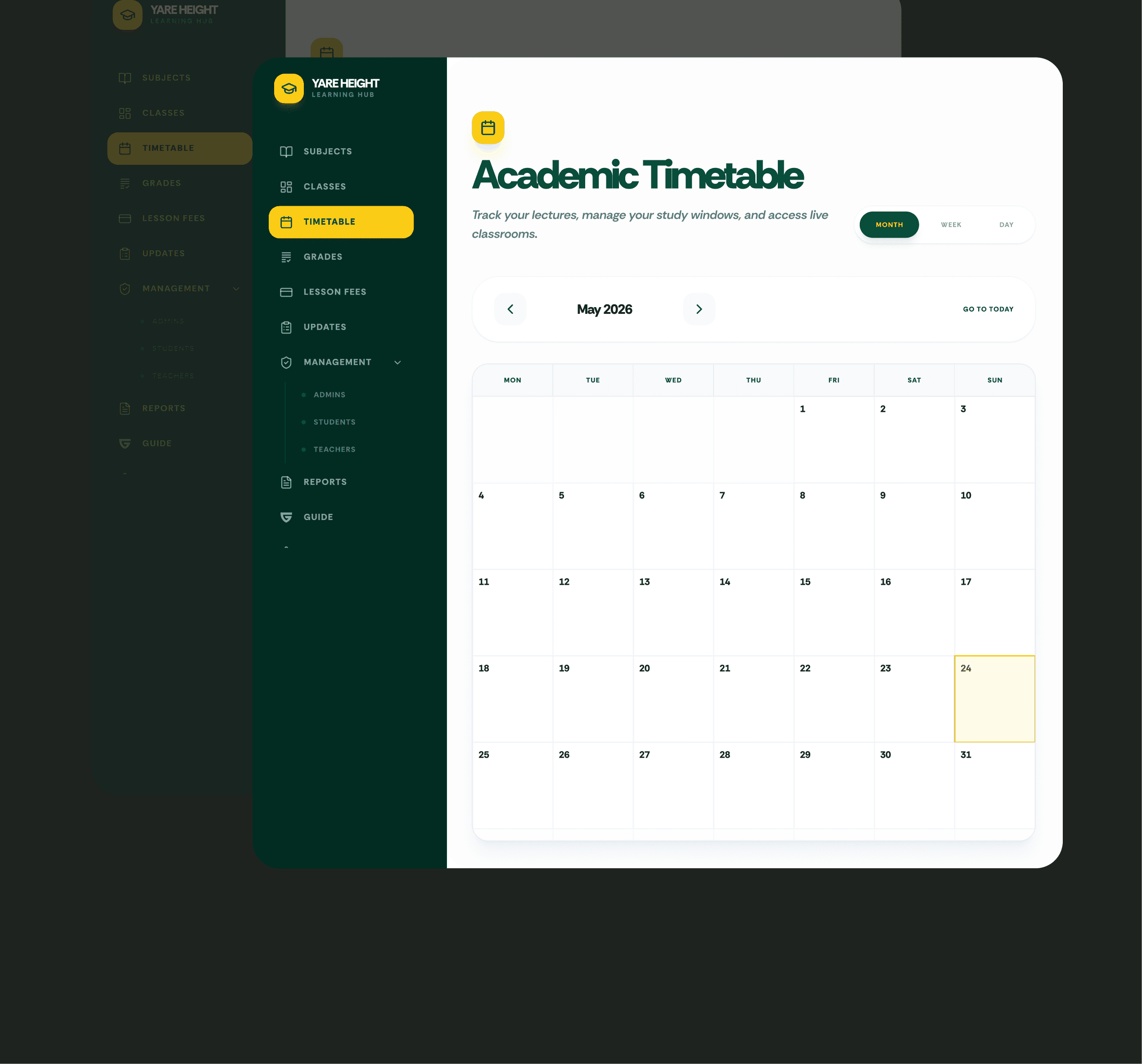 Academic Timetable Dashboard