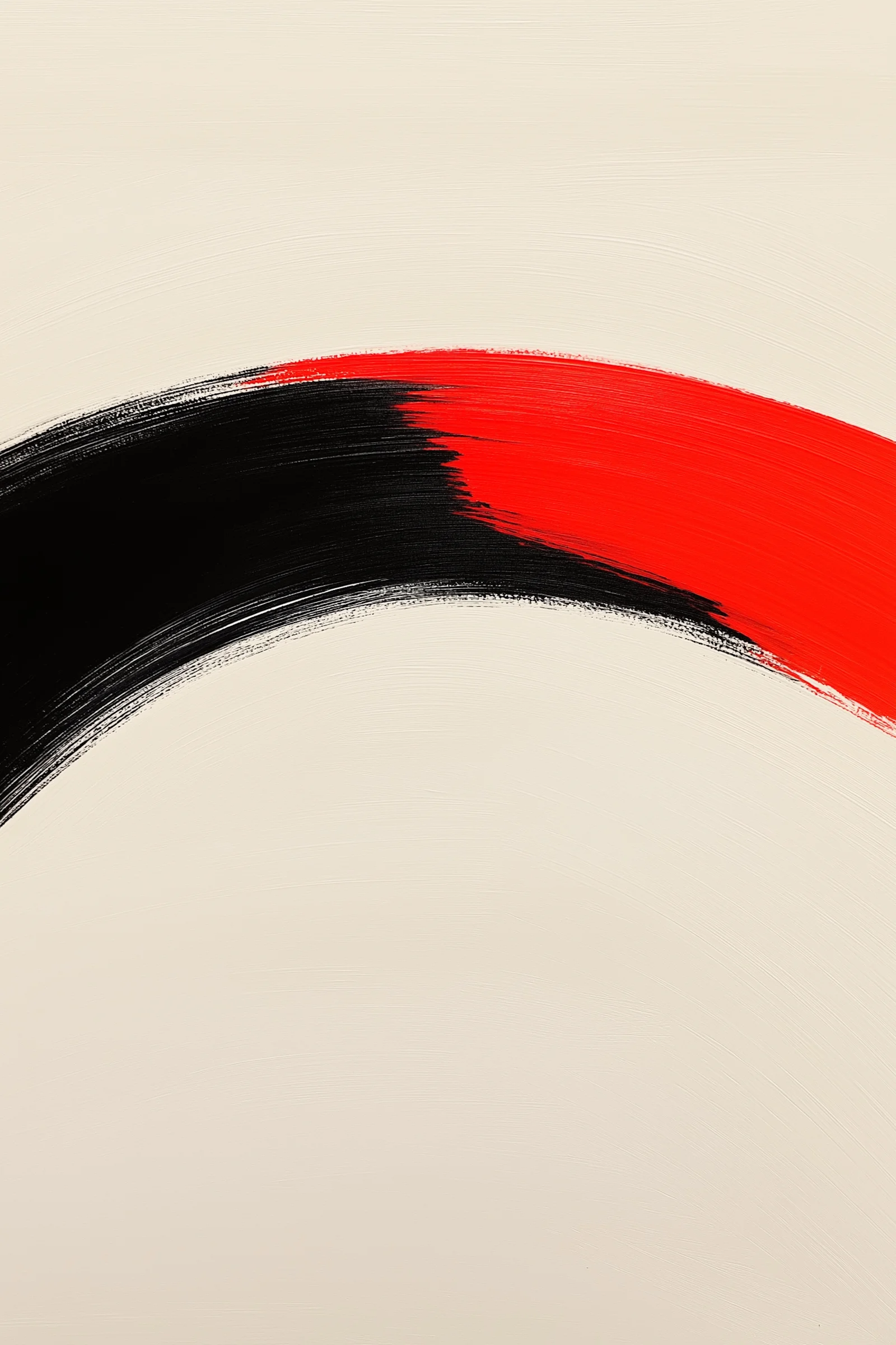 Verdan Studio brand artwork: red and black brushstrokes curving across a cream ground