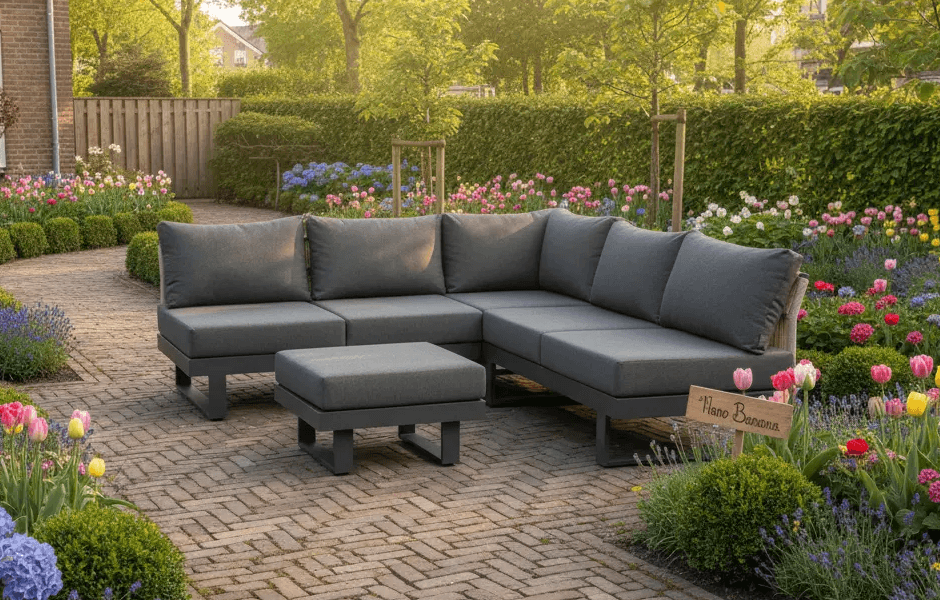 Comfortable outdoor living space with Lorenzo garden furniture.