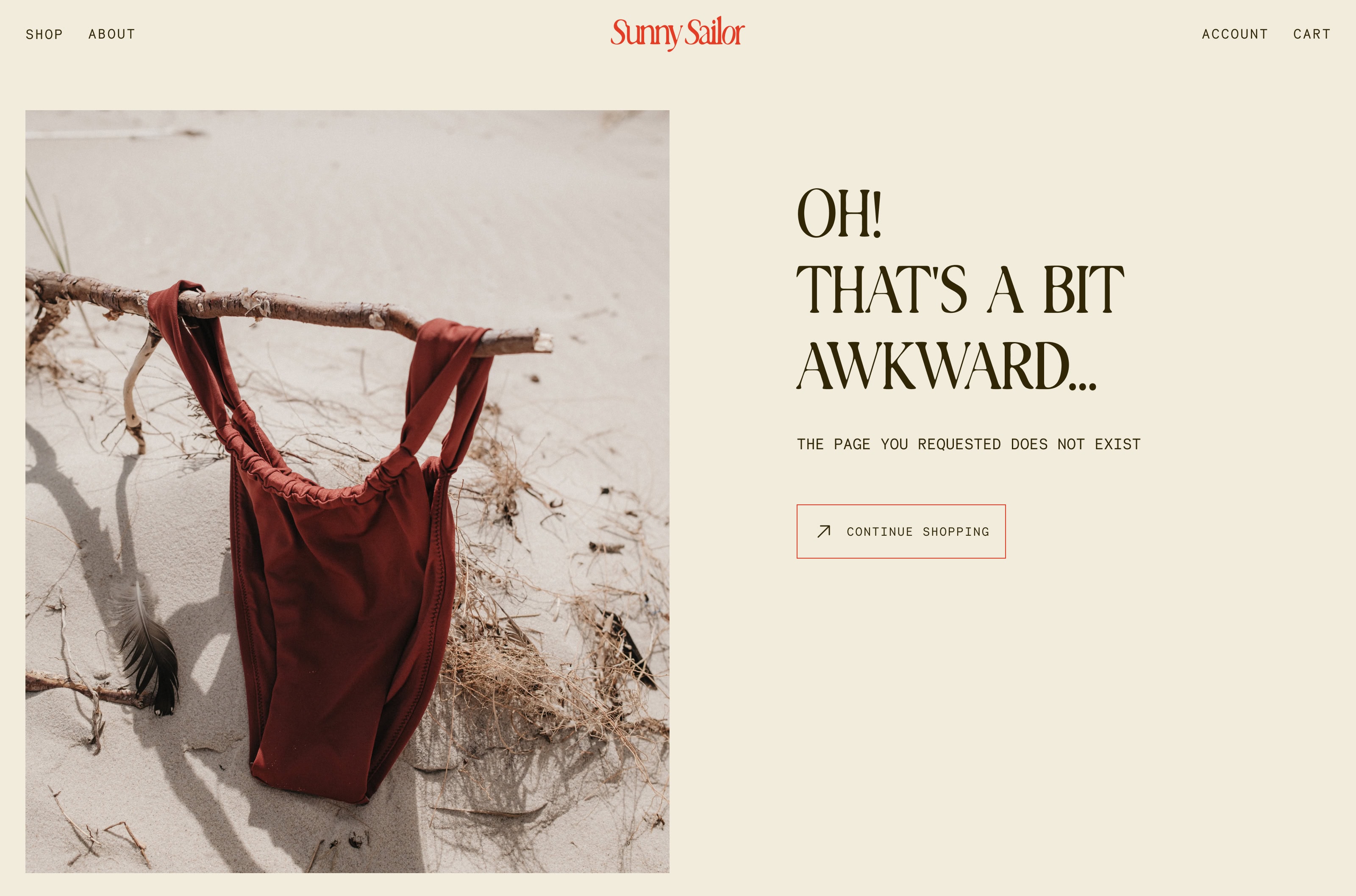 Sunny Sailor 404 Page