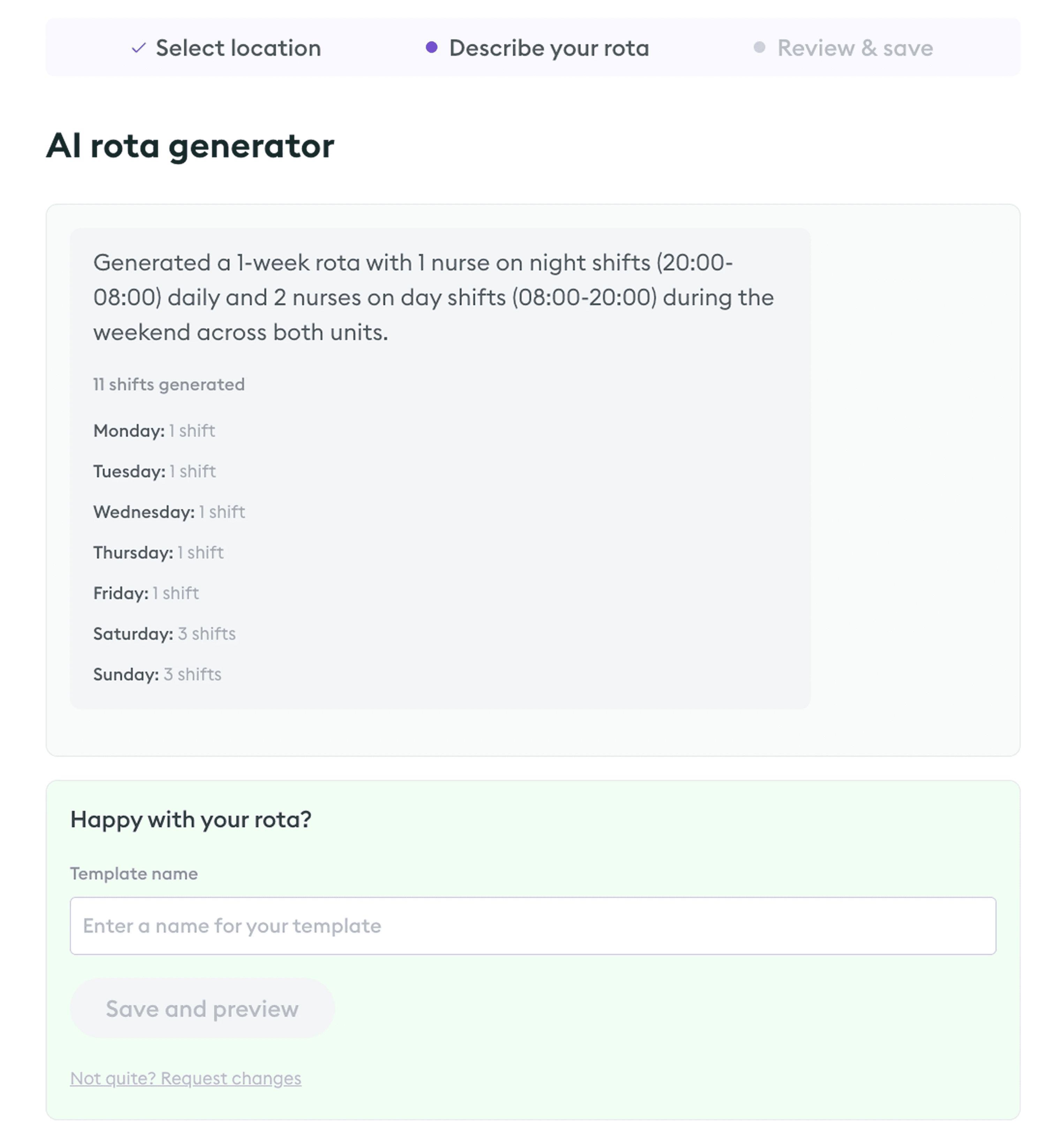 Florence AI rota generator
