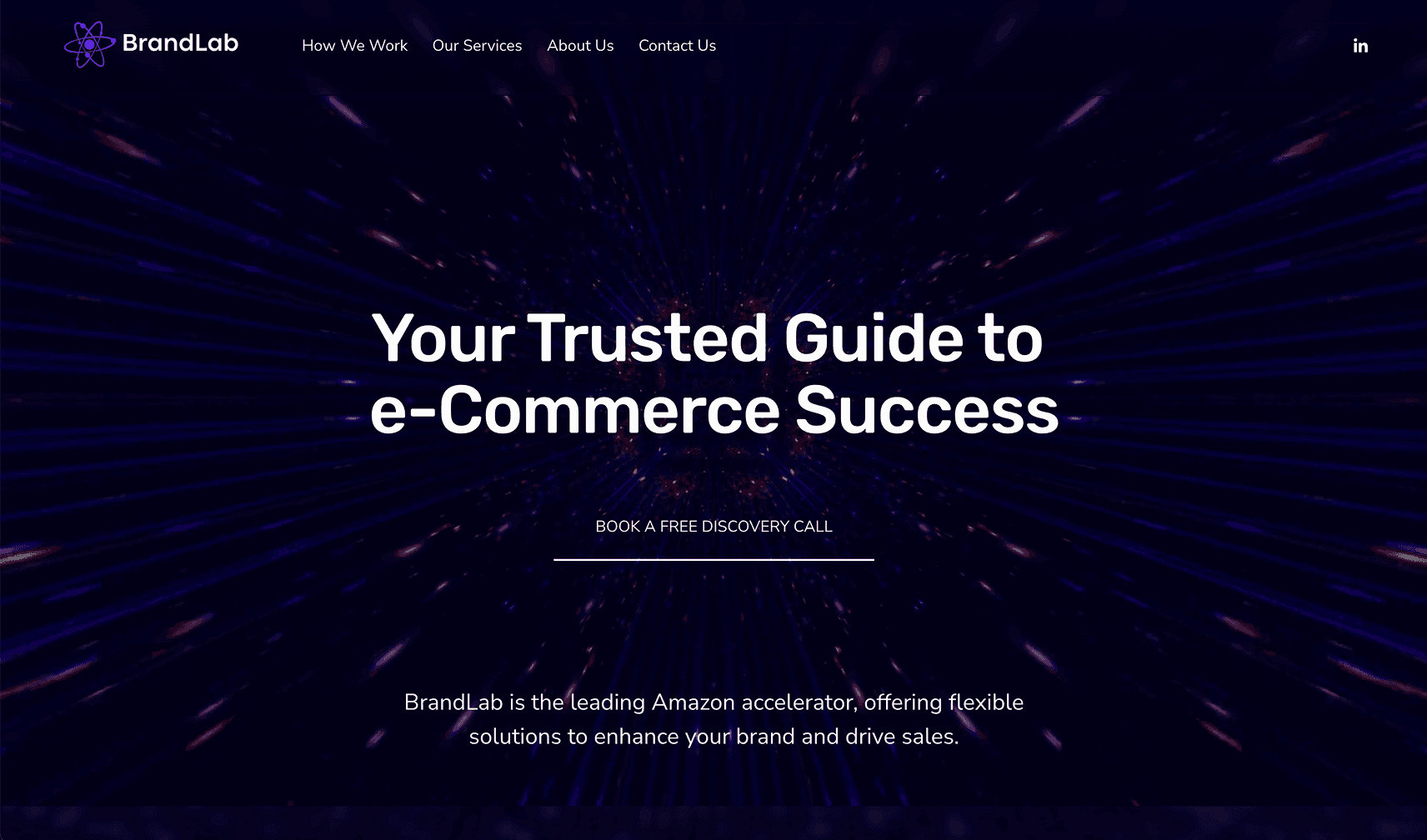 dariapav_design Futuristic blue cosmic animation reflecting BrandLab’s innovative and limitless approach to e-commerce growth.