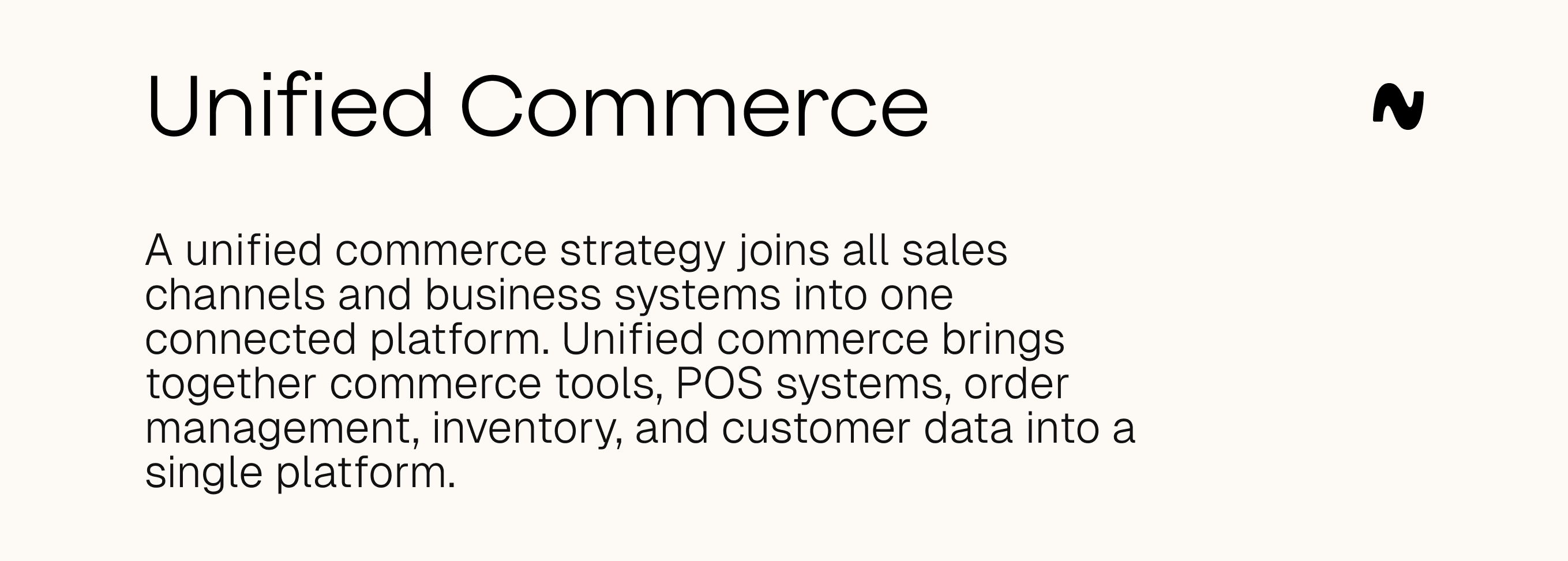 Unified Commerce Strategy Definition 