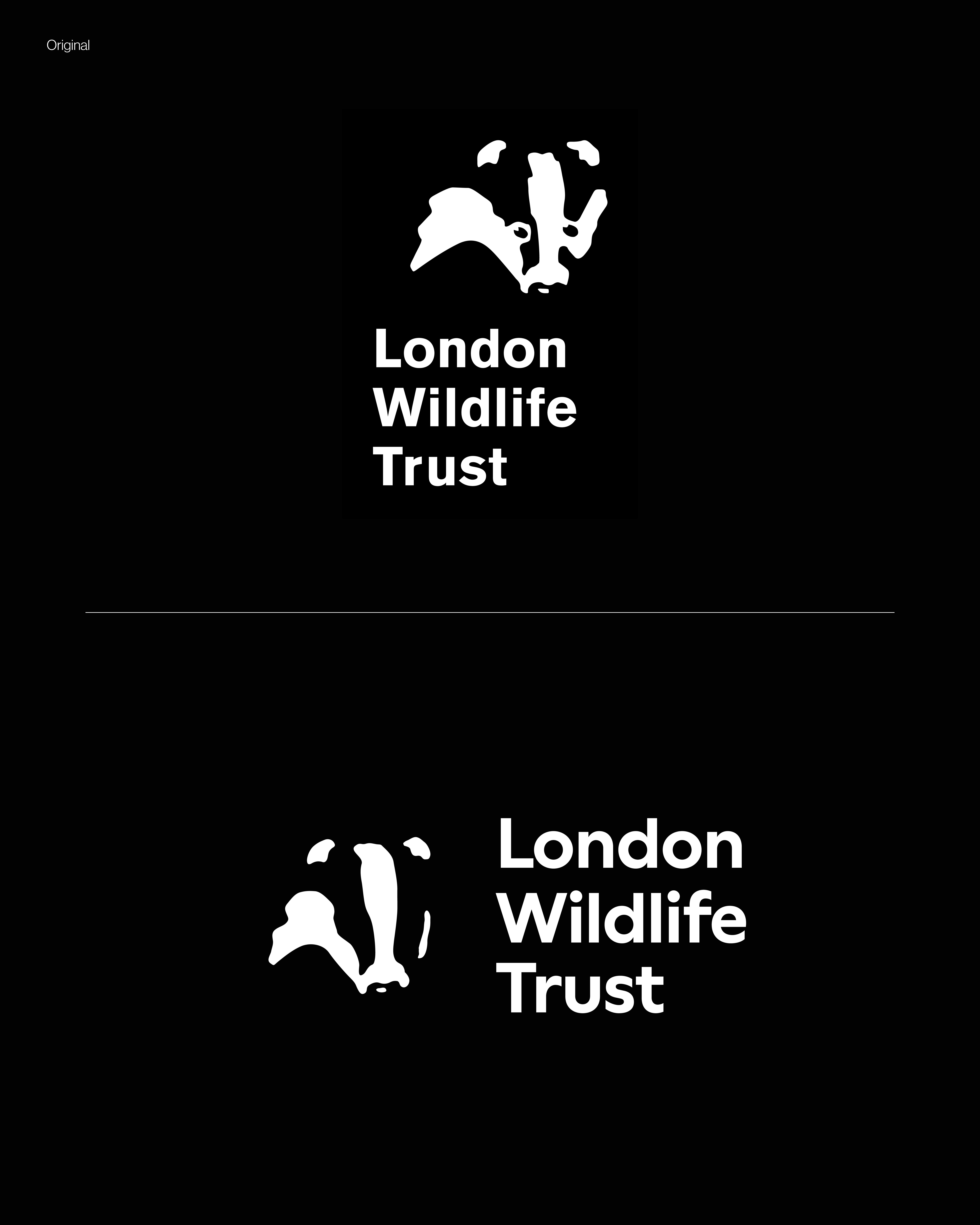 tipota design studio with peace cabin - old london wildlife trust logo and new logo 2024
