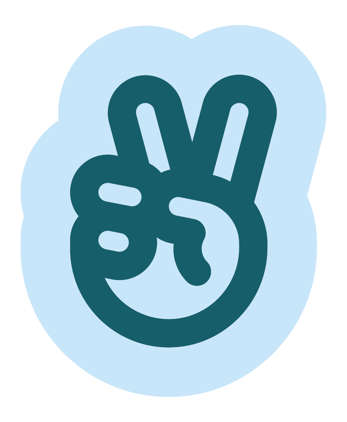Peace icon representing custom print and design by Bendigo Graphics