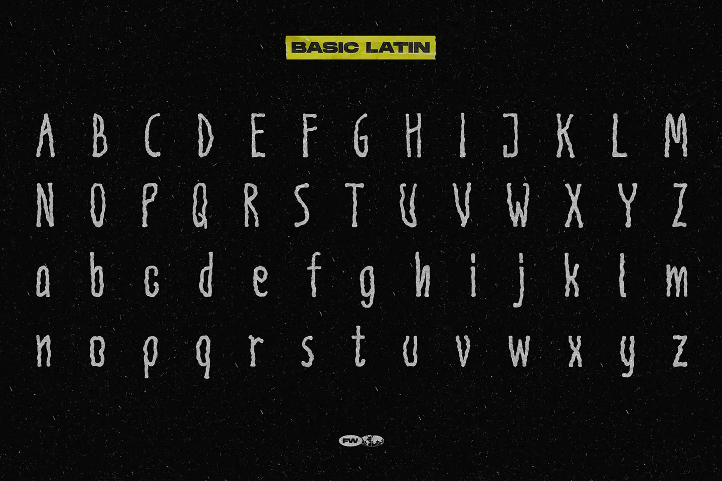 Full basic Latin alphabet display of the AntiStroke handwritten font featuring uppercase and lowercase characters